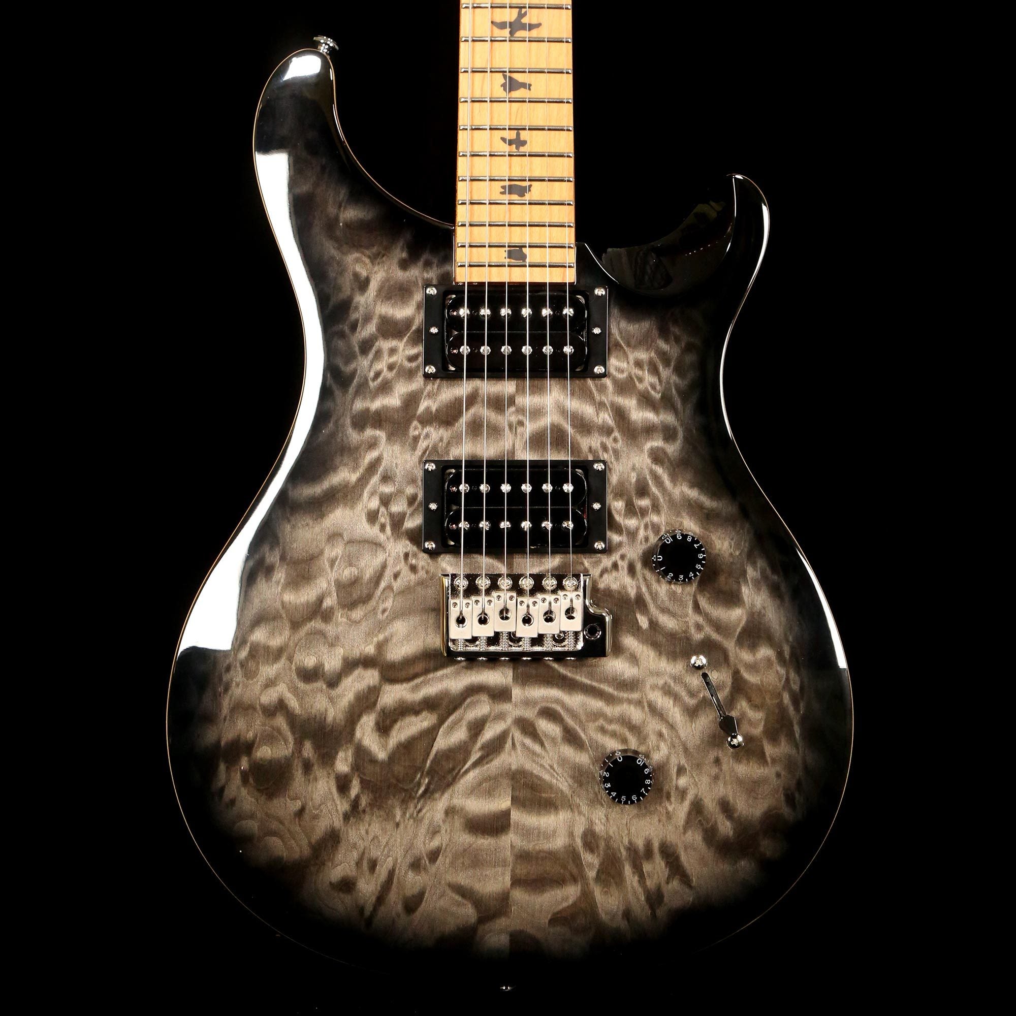 Prs Se Custom 24 Roasted Maple Limited Edition Charcoal Burst The Music Zoo