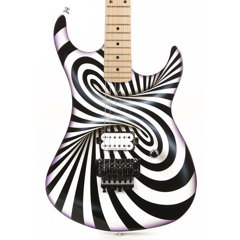 Kramer The 84 NAMM 2020 Display Guitar Bo Pittman Art Black and White 3D Spiral