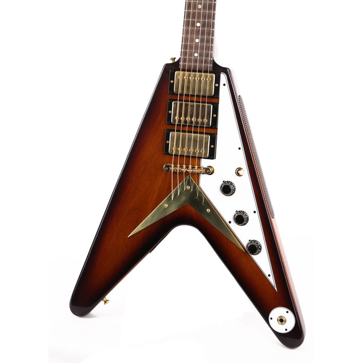 Gibson Custom Shop '58 Flying V Made 2 Measure Triple Humbucker Tobacc ...