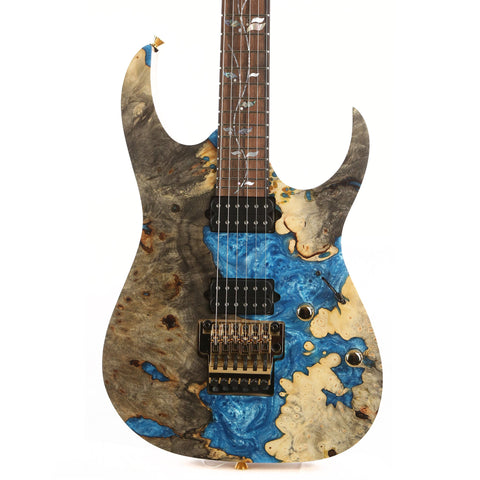 Ibanez RG j.custom Buckeye Burl and Blue Resin Fill