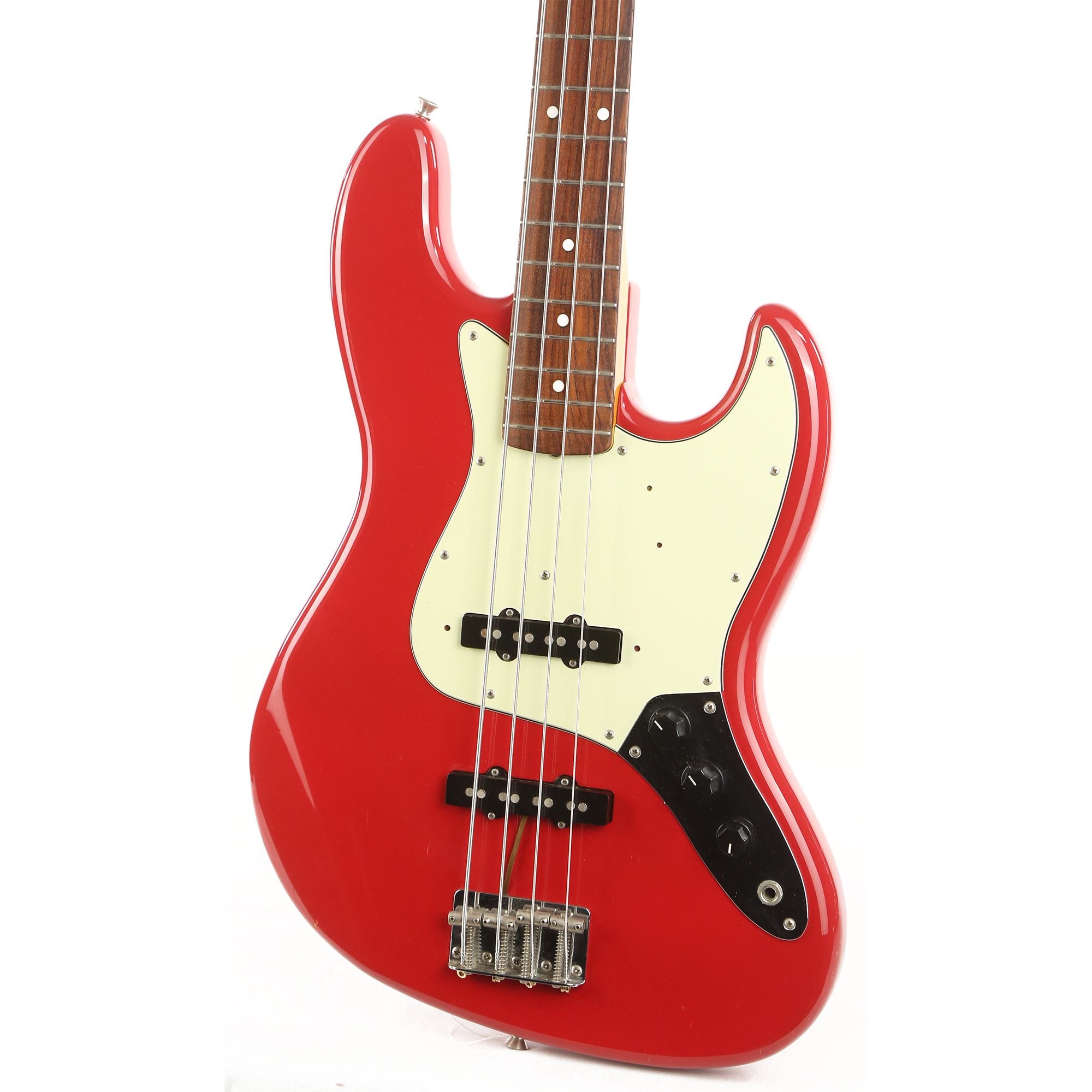 1993 Fender MIJ '62 Jazz Bass Fiesta Red | The Music Zoo