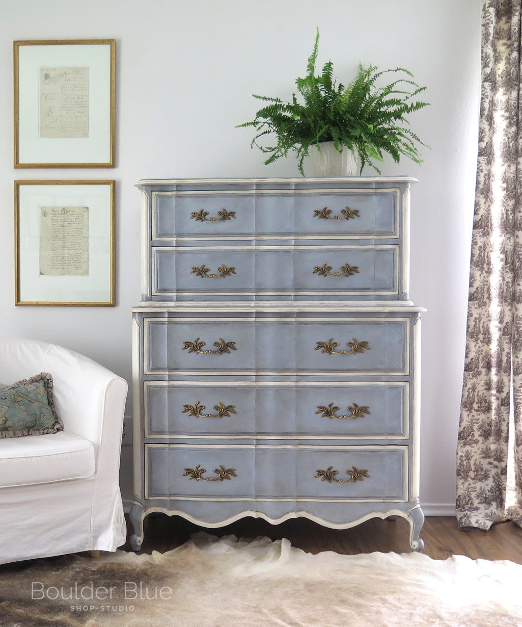 French Provincial Chest on Chest Highboy