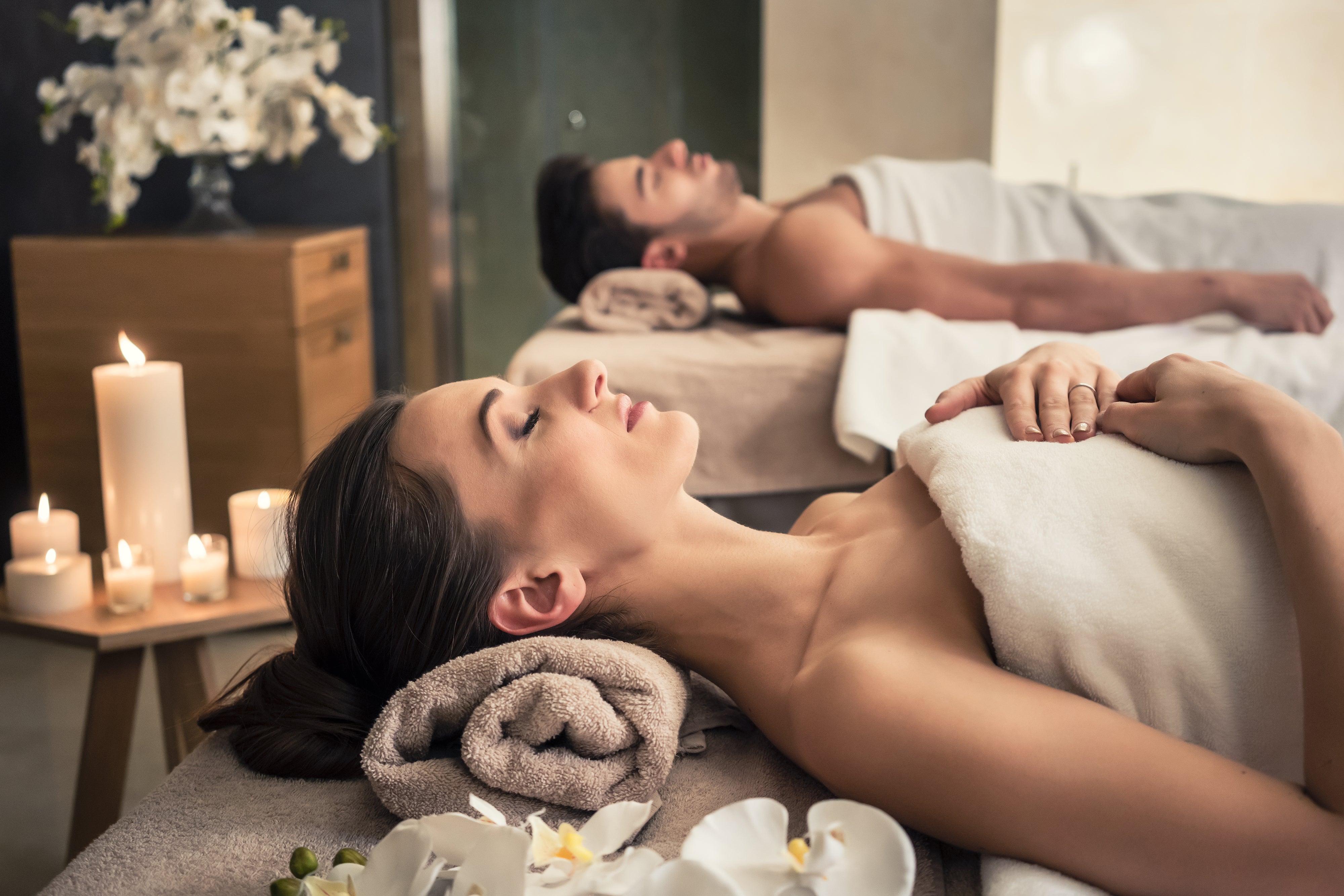 woman relaxing at a spa