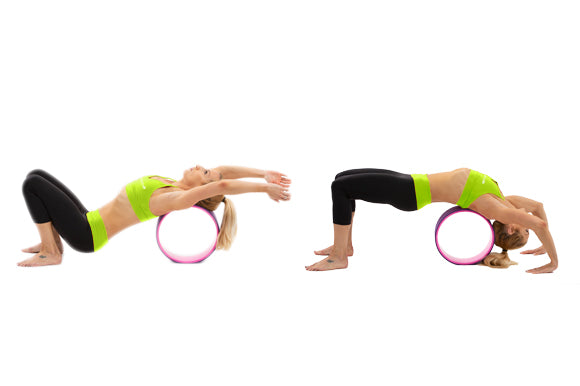 woman using prosourcefit yoga wheel for back extension