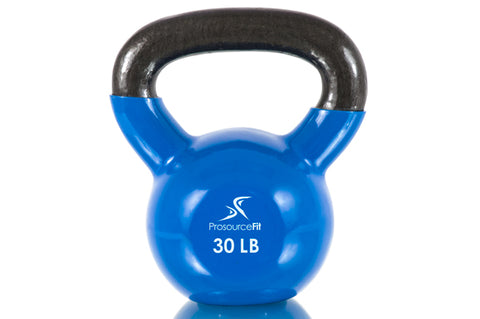 Vinyl coated cast iron kettlebell for HIIT, cardio, and weight training workouts