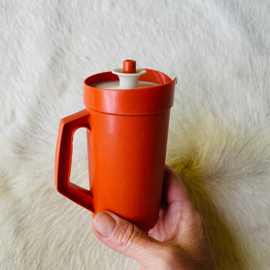 Vintage Tupperware Lunch Tote Tupperware Lunch Box Vintage Lunch Box Lunch  Tote Sandwich Container Nesting Lunch Tote Orange Retro 