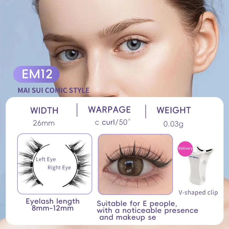 Magnetic Suction False Eyelashes in Mink Hair for Daily Wear