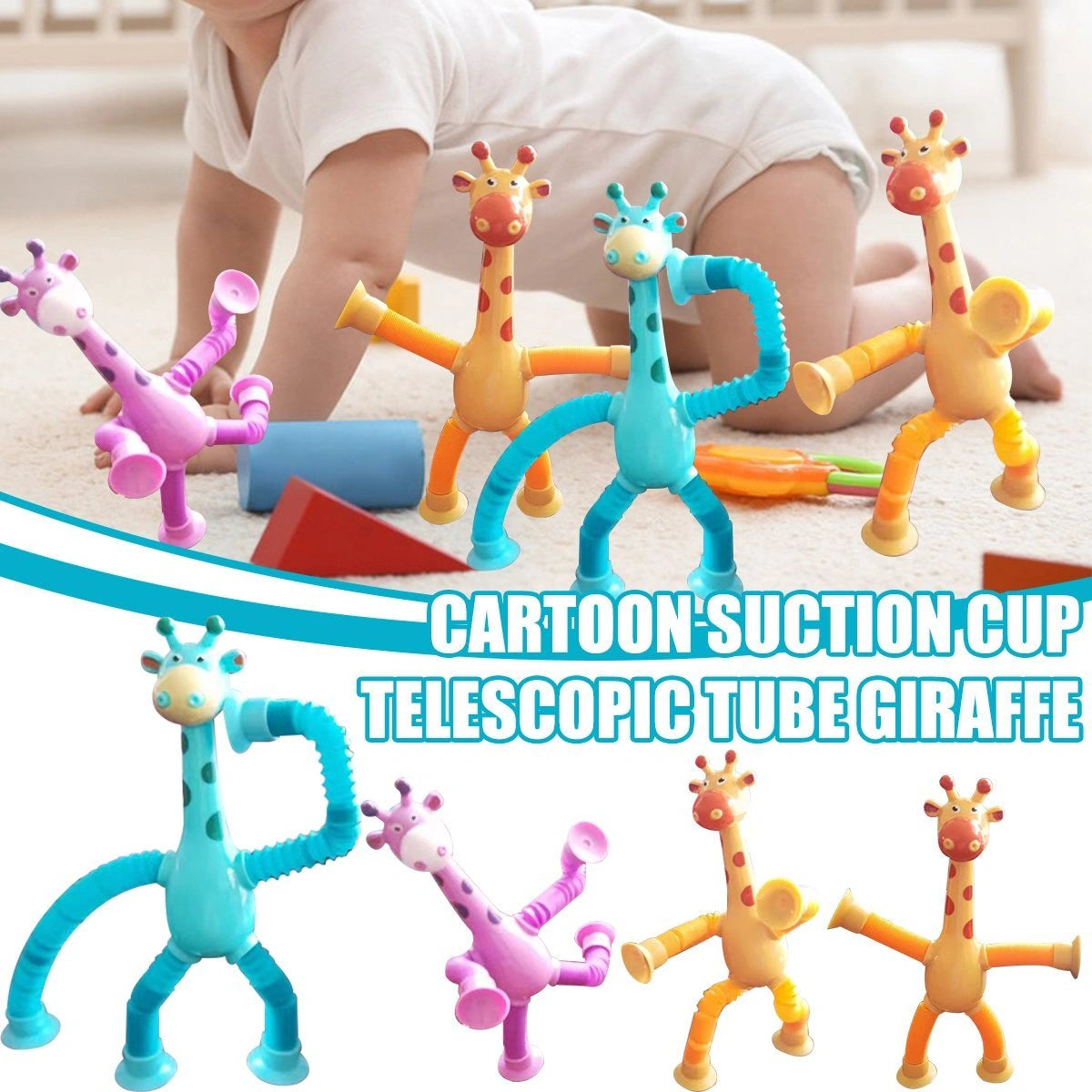 Giraffe Tubes Sensory Toys: Stretchable Fidget Toy for Stress Relief