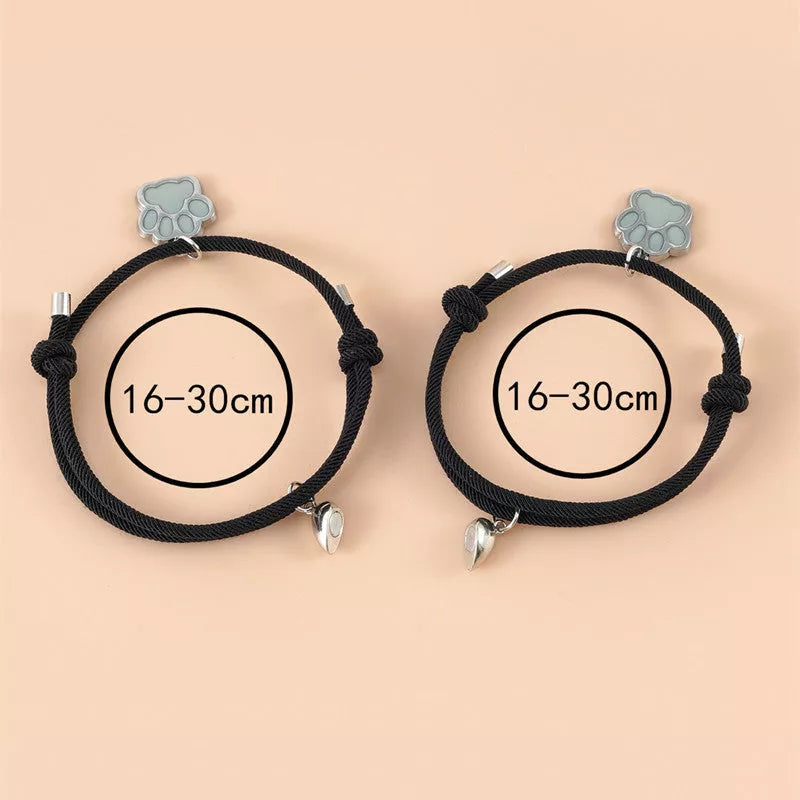 Adjustable Luminous Dog Claw Pendant Bracelet with Magnetic Buckle