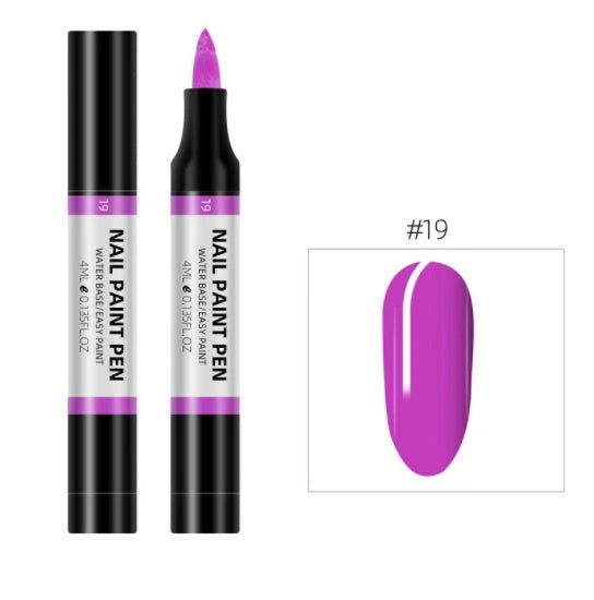 24 Color Water-based Nail Polish Painting Pen for 3D Designs