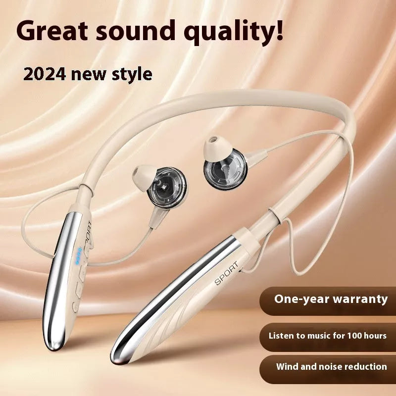 Wireless Bluetooth Neckband Earphones with 9D Stereo and Magnetic Design