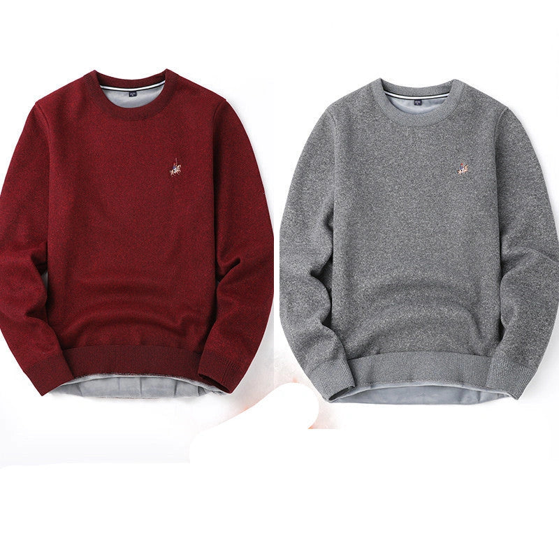Men's Autumn and Winter Velvet Thickened Sweater