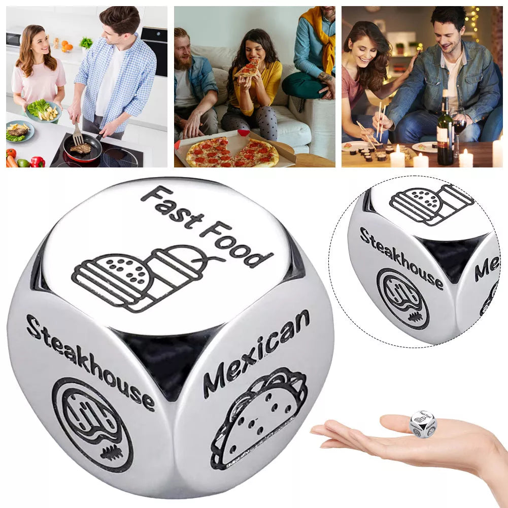 Stainless Steel Decision Dice for Couples Date Night Games