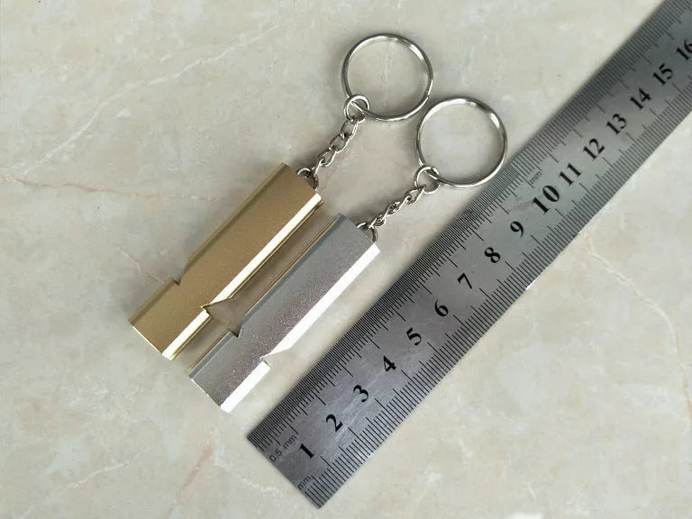Outdoor survival whistle with keychain and loud sound