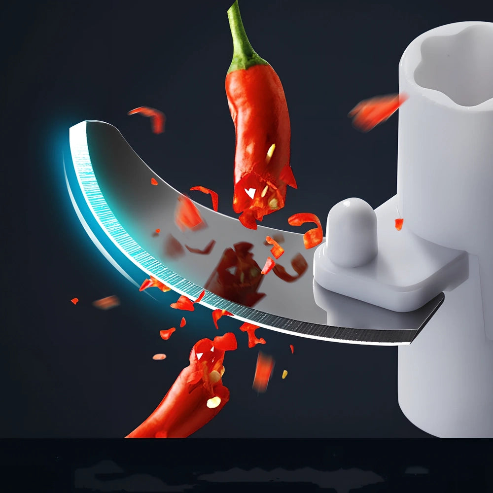 Compact home ginger garlic blender with 400ml bowl and 3 stainless steel blades for quick kitchen prep