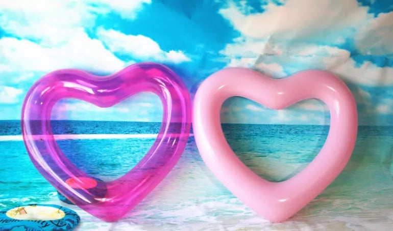 Oversized 120cm Heart Shaped Swim Ring for Adults