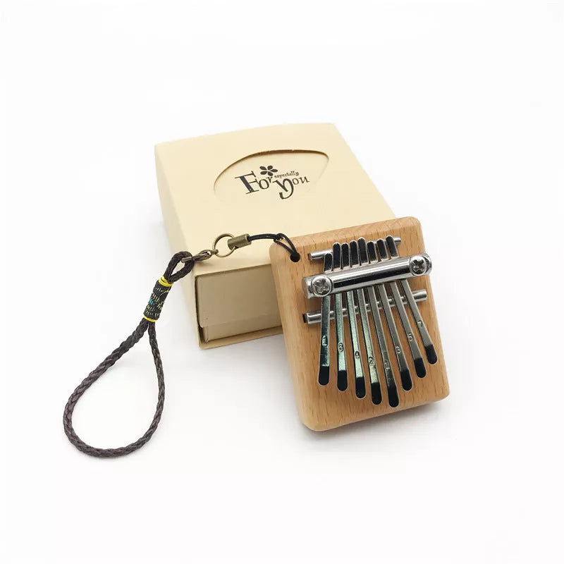 8-note mini thumb piano in beech wood