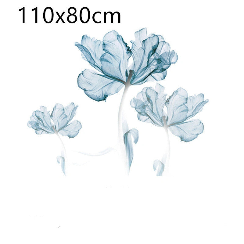 Nordic Blue Flower PVC Wall Decals
