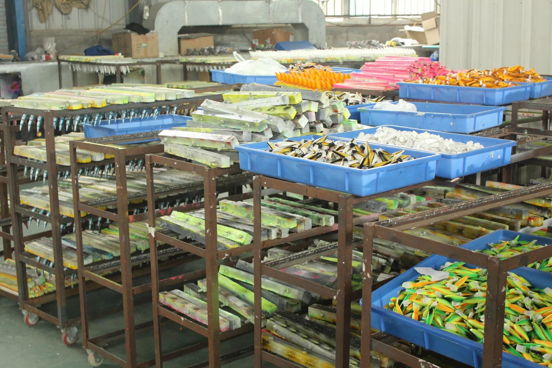 PVC bait set fishing tools in blue