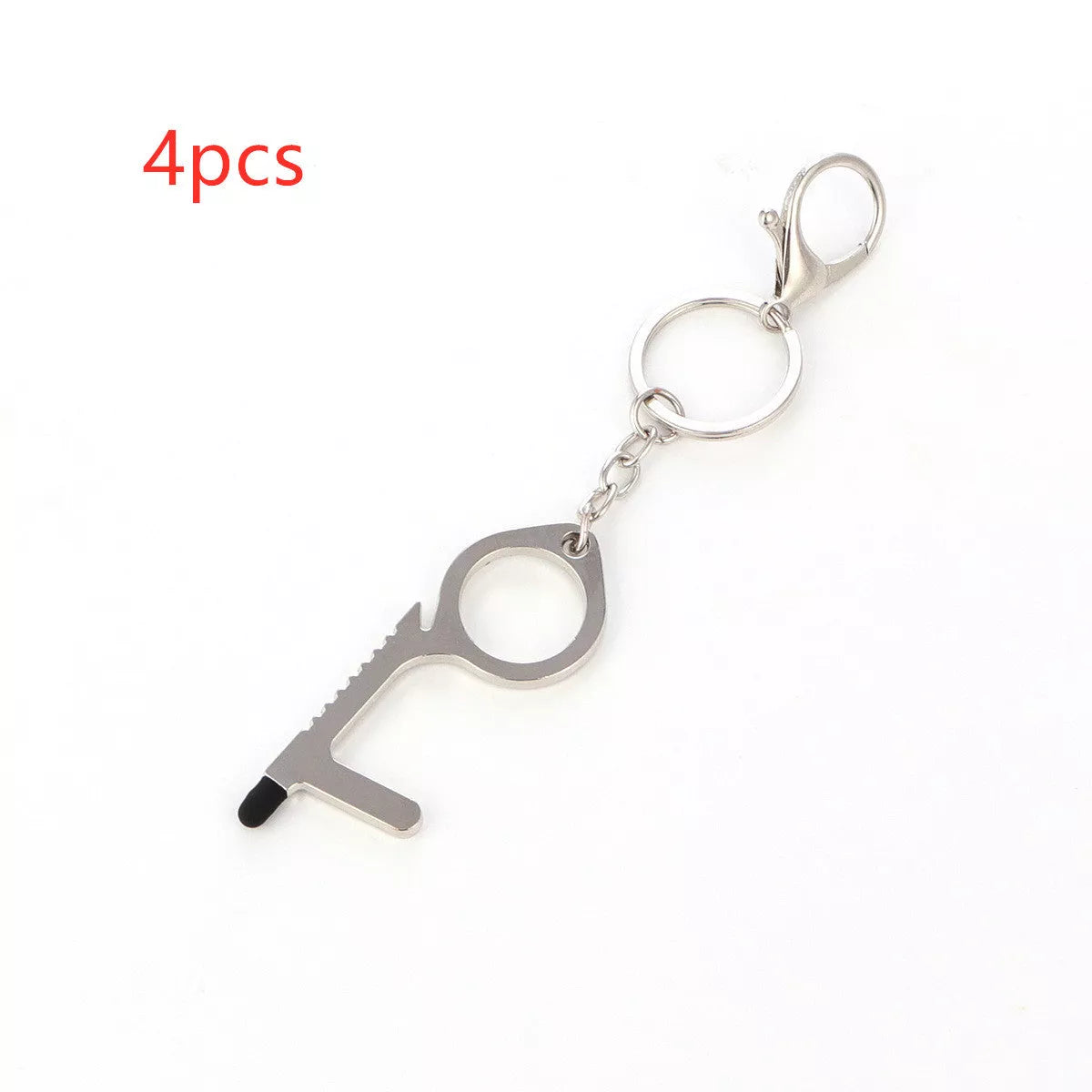 Alloy protective door opener keychain with 7.9cm size
