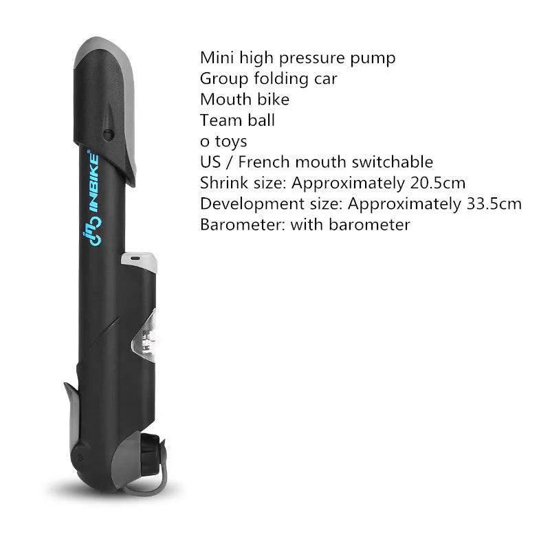 Compact bicycle mini pump with aluminum alloy construction
