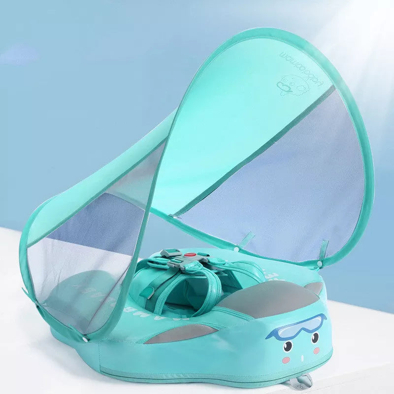 Baby Swimming Ring Floats with UPF 50+ Sunshade