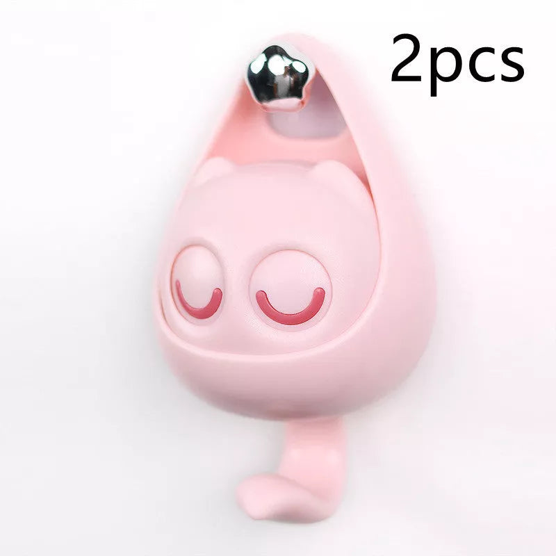 Adhesive Cat Coat Hook with Interactive Blink Feature