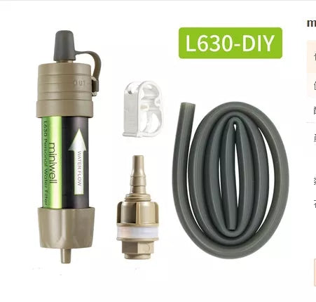 Outdoor water purifier straw with medical-grade filtration