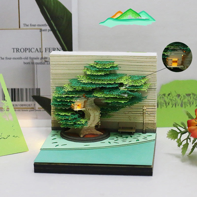 3D Kiyomizu Temple Carving Sticky Notes with Hidden Architecture Design