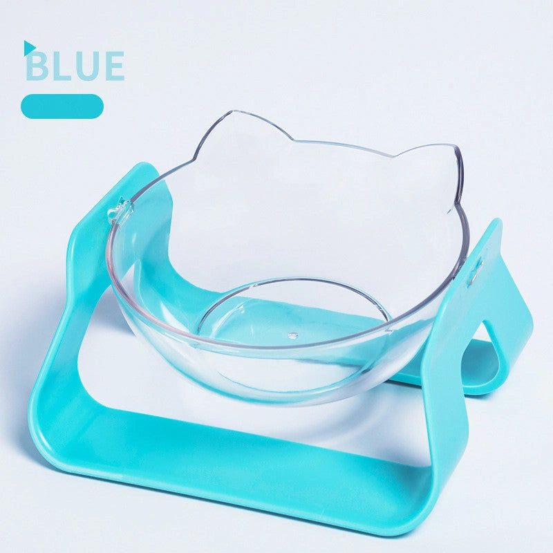 Adjustable Oblique Mouth Cat Bowl with 15° Tilt Angle