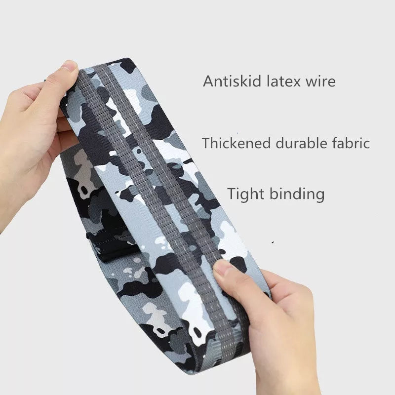 Anti-slip yoga camouflage color resistance band for hip lift and leg beauty