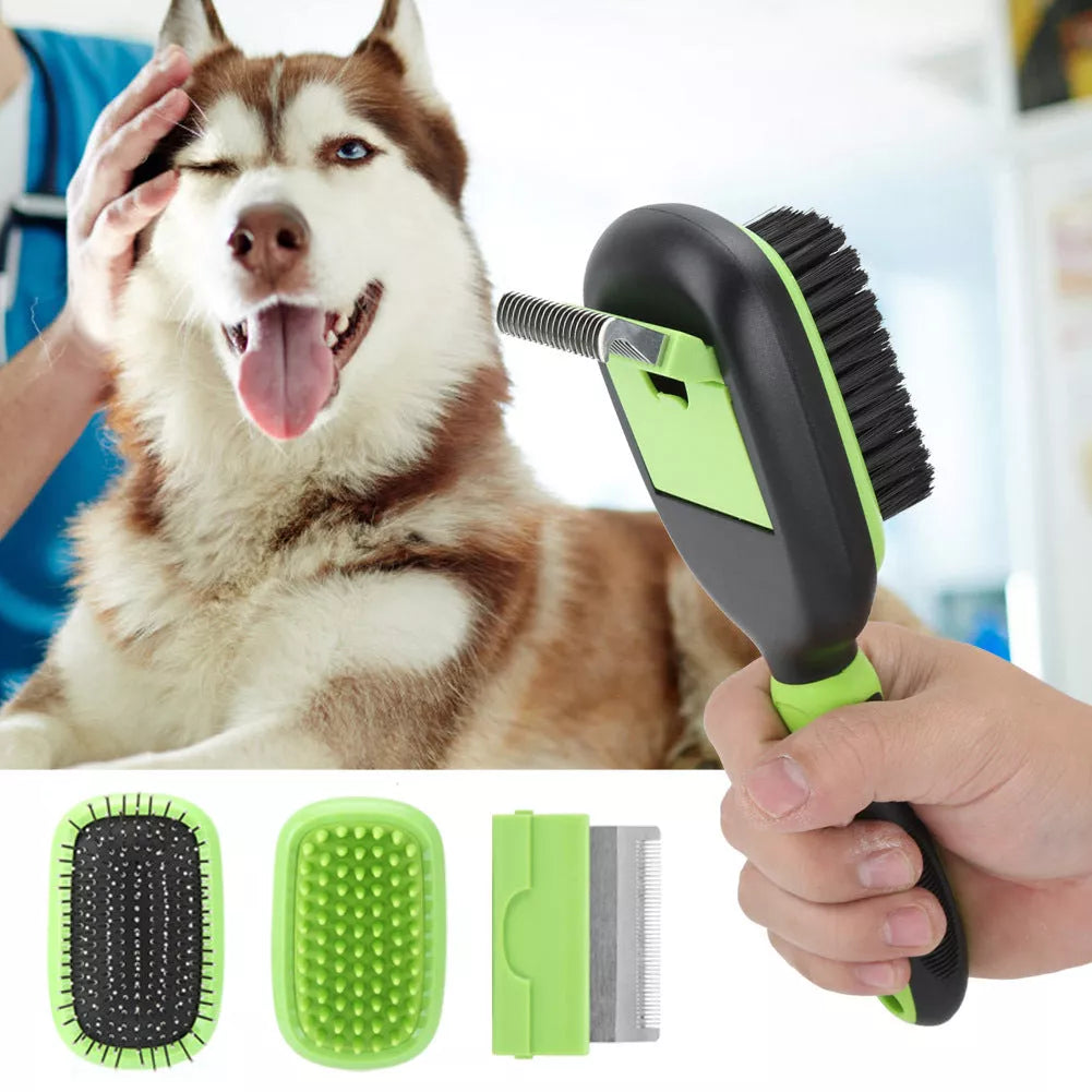 5-in-1 Pet Cleaning and Grooming Comb Set for Cats and Dogs