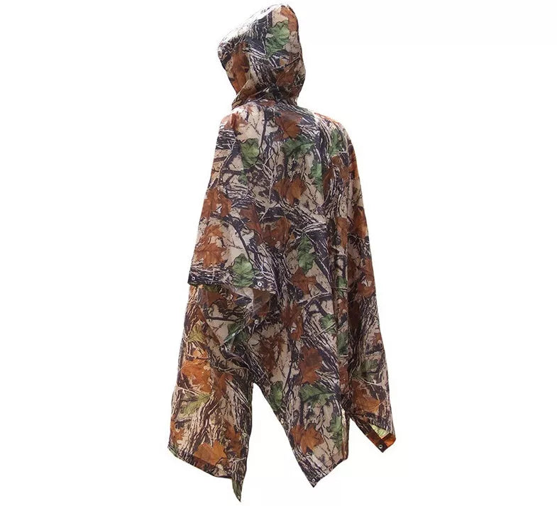 Jungle camouflage raincoat for outdoor hiking and climbing