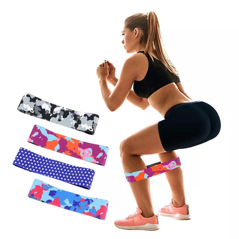 Anti-slip yoga camouflage color resistance band for hip lift and leg beauty