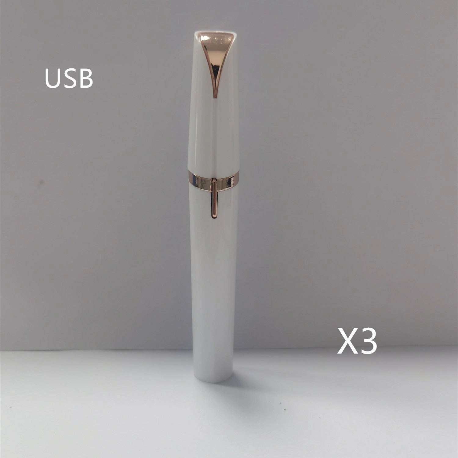 Mini Electric Eyebrow Trimmer with LED Light and 18K Gold Plated Head