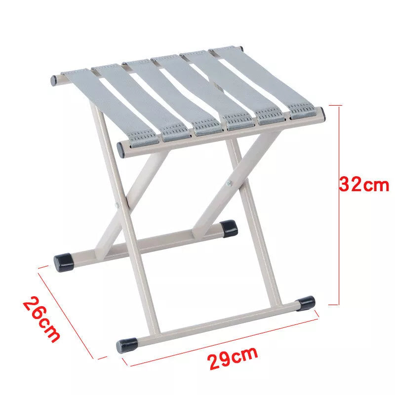 Folding portable outdoor chair with iron frame