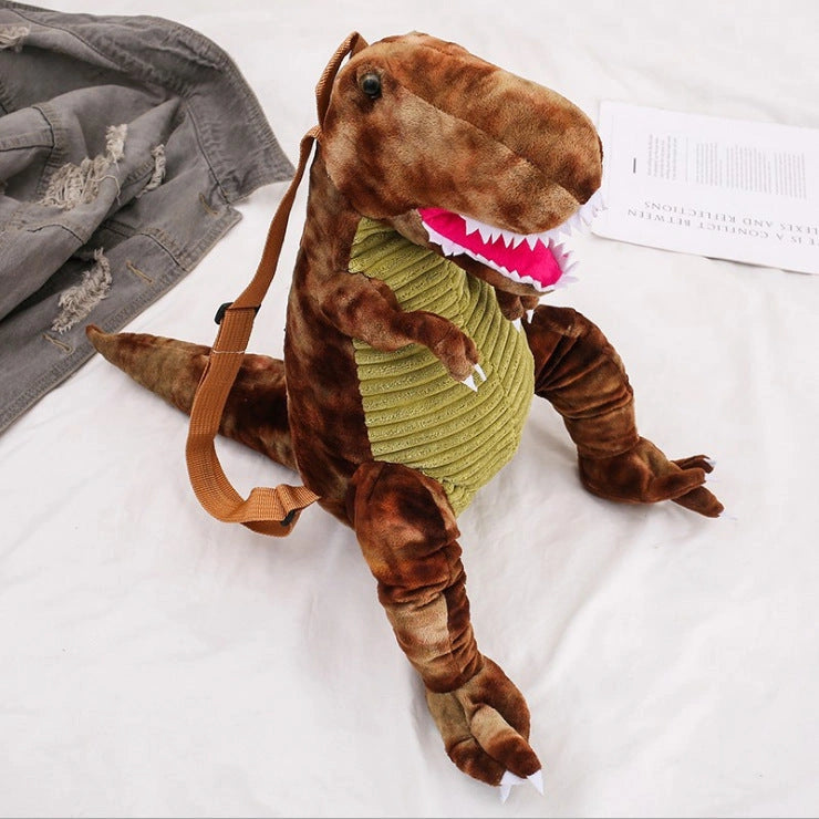 3D Dinosaur Plush Backpack for Kids with Multiple Color Options