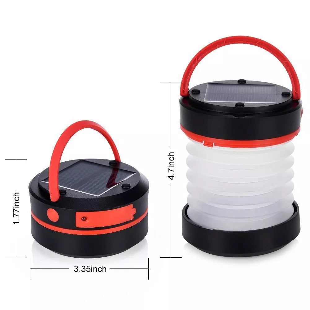 SolarBoom Collapsible Lantern with Solar Panel and USB Charging