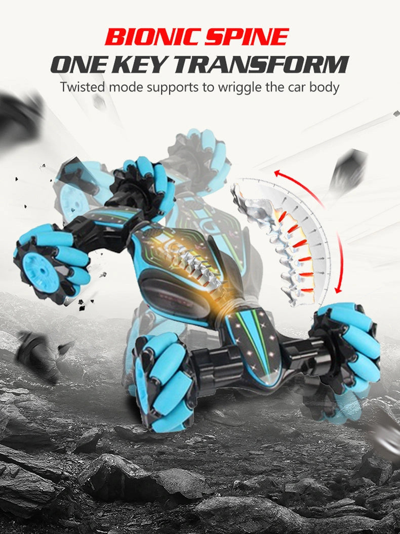 Global Funhood GW124 RC Stunt Car with Twist Transform Feature