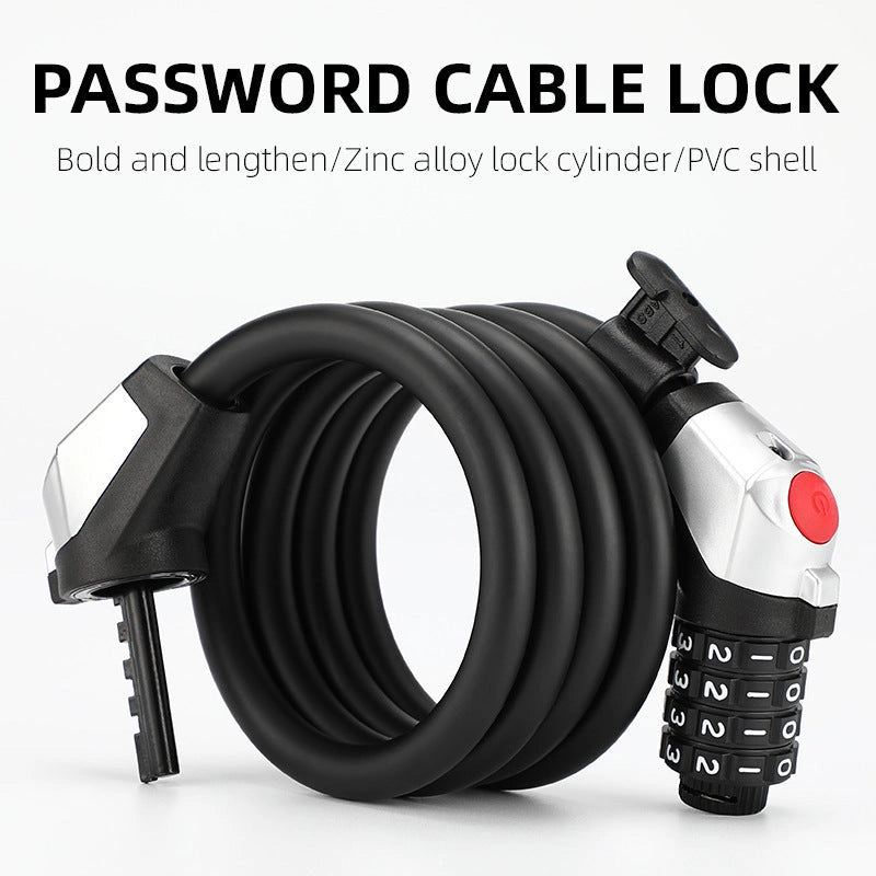 Bicycle Anti-theft 4-digit Code Lock with Light Alloy Core