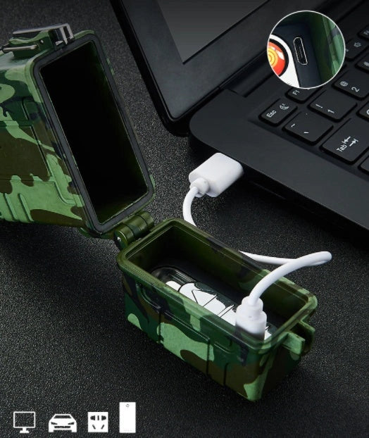 Outdoor Portable Sealed Waterproof Cigarette Lighter in Multiple Colors