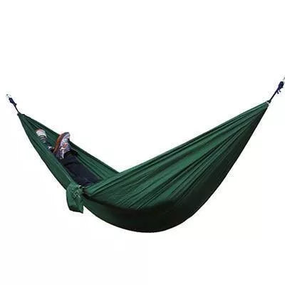 Portable Nylon Parachute Double Hammock for Outdoor Backpacking