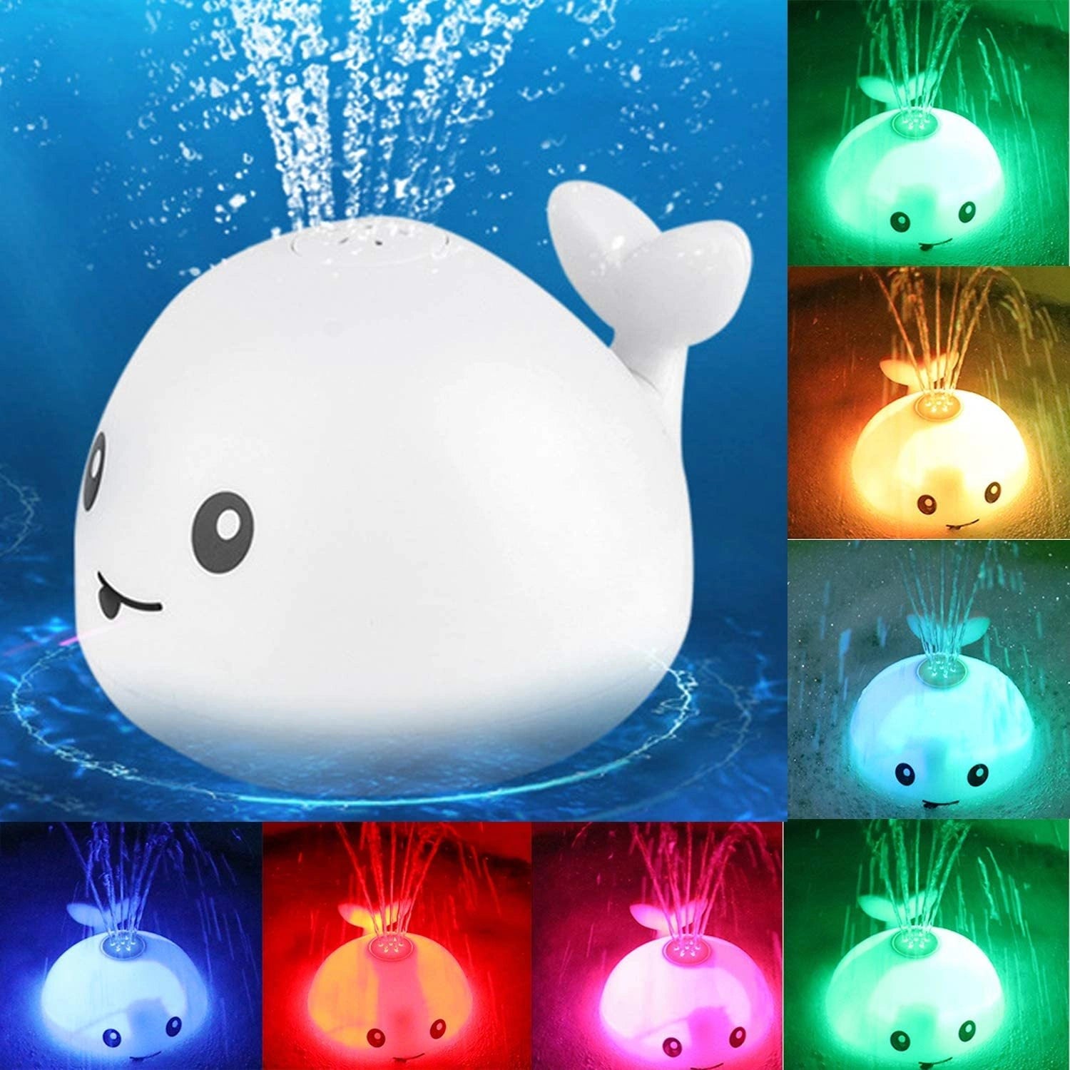 Electric Induction Whale Spray Toy for Baby Bath Time Fun