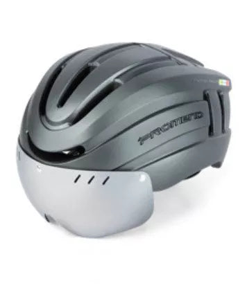 Mountain Bike Helmet with LED Warning Light and Integral Molding