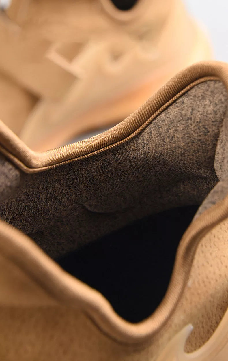 Men's Large Size 45 Leather Sneakers with Velcro Closure