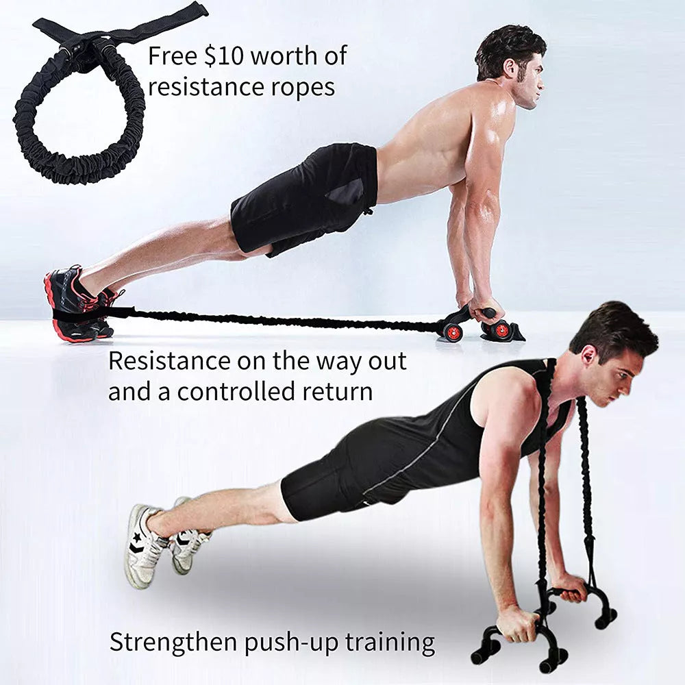 Push-Up Bracket Rebound Pull Rope for Core Strengthening