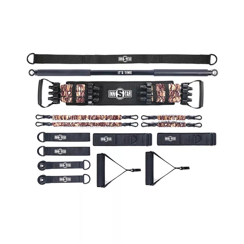 Multifunctional Bench Press Resistance Band Set in Camouflage Colors