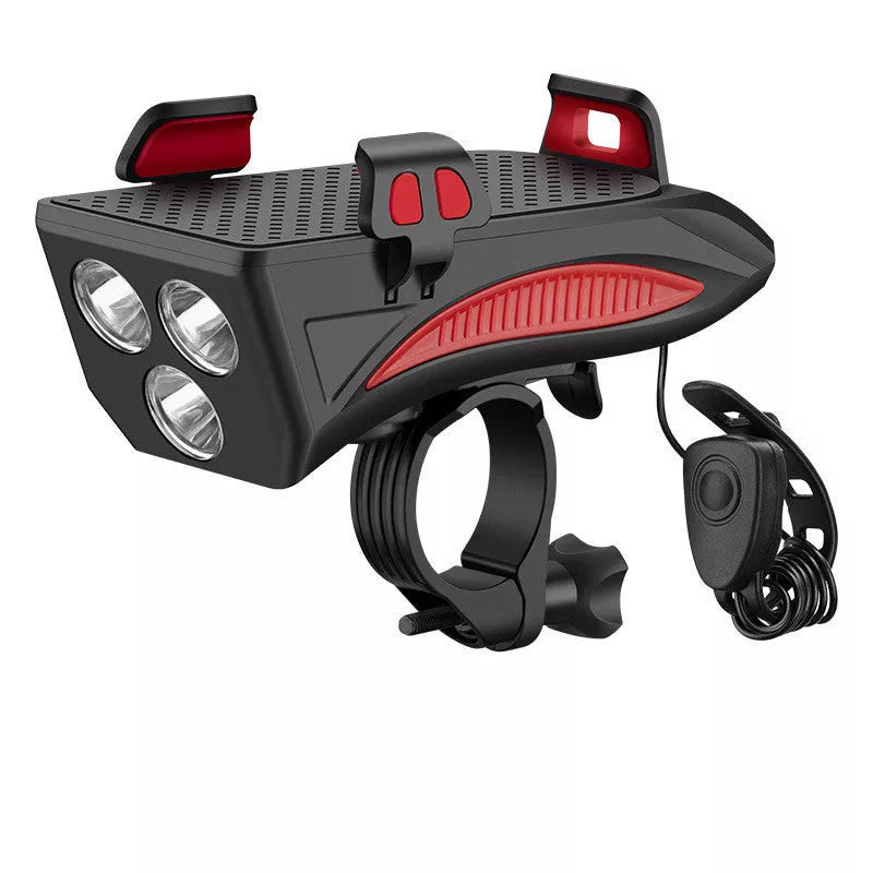 Mobile Phone Holder with Strong Light Flashlight for Road Cycling