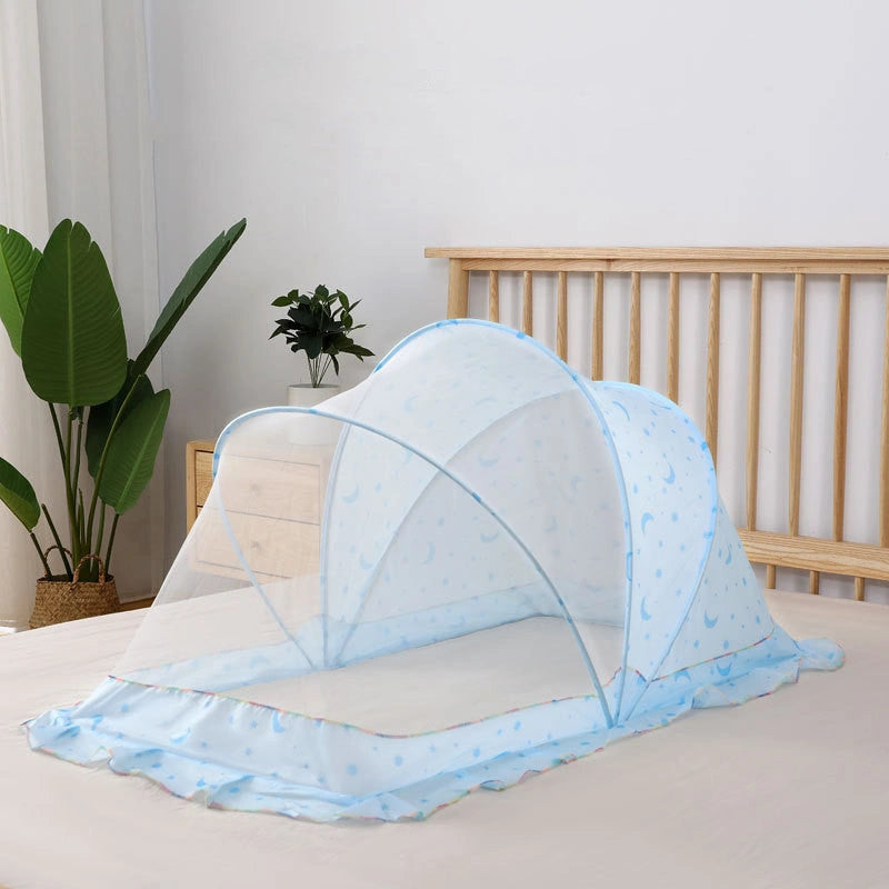 Baby Bottomless Foldable Mosquito Net in Elegant Grey