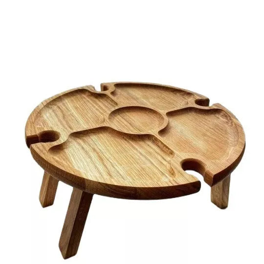 Portable Wooden Outdoor Table with Foldable Design